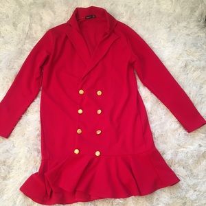 Blazer Ruffle Dress.